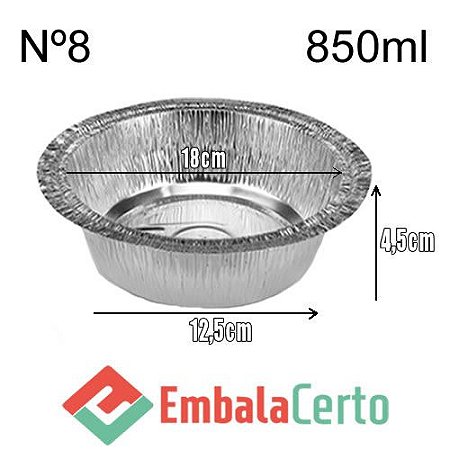 MARMITEX DE ALUMÍNIO 850ML - Nº 8