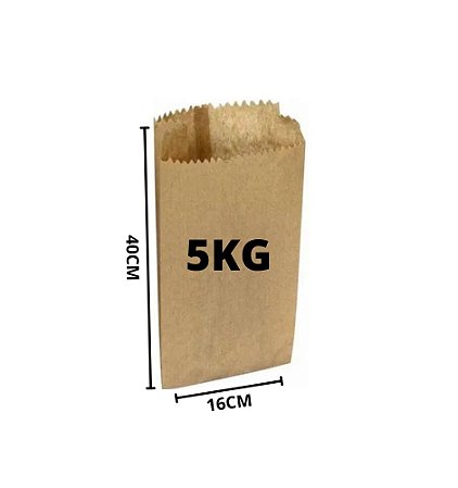 SACO DE PAPEL KRAFT PARA PAO 5kg - 500und