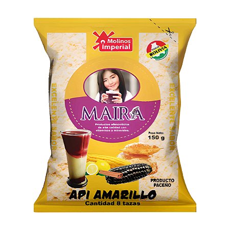 Api Amarillo, Mingau de milho, bebida quente. Produto boliviano 145g.
