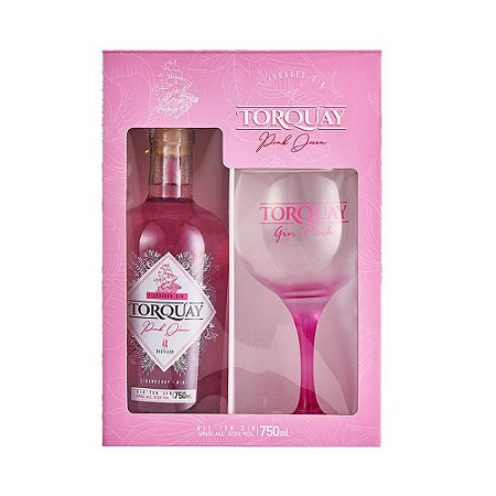 Kit Taça + Gin London Dry Torquay Pink 740ml