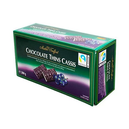 Chocolate Thins Cassis Maitre Truffount 200g