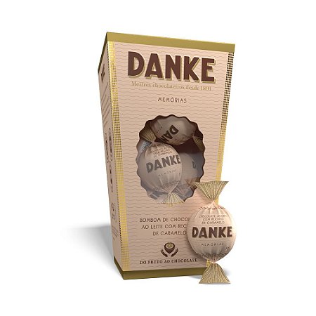 Bombom de Chocolate ao Leite Com Recheio de Caramelo Danke 162g