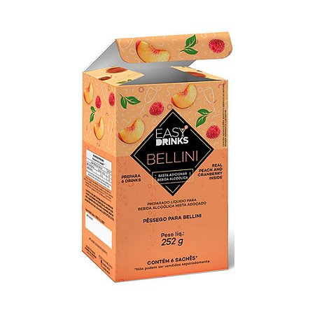 Preparado para Drink Bellini Easy Drinks com 6 unidades