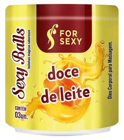 Sexy Balls - Bolinha Mágica Doce de Leite Excitante e Lubrificante Beijável c/