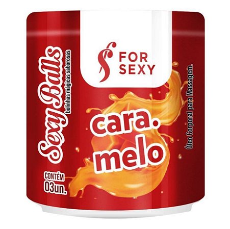 Sexy Balls - Bolinha Mágica Caramelo Excitante e Lubrificante Beijável c/ 3 un