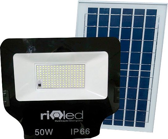 Refletor Placa Solar Led 100w Controle Remoto