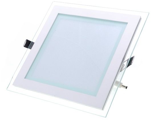 Luminária Plafon Led embutir quadrado borda vidro - 6w BF
