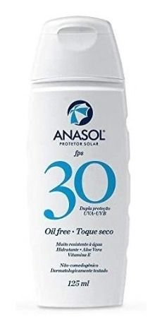 Protetor Solar Anasol Fps 30 125ml Oil Free Hidratante