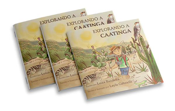 Livro Ilustrado Infantil: Explorando a caatinga  (pedidos acima de 20 unidades)