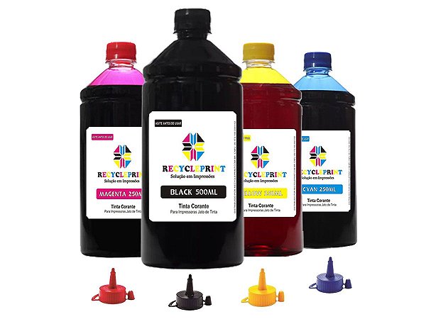 Refil 1250ml Tinta Compatível Epson L375 L395 L3150 L3110
