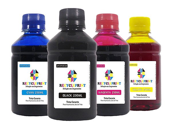 Kit 1l Refil Tinta Compatível Impressora Epson L3110 L3150