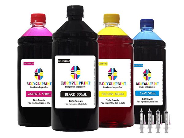 4x 500ml Tinta Compatível Impressora Epson L395 L3110 L3150