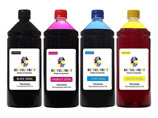 Kit 2l Refil Tinta Compatível Impressora Epson L3110 L3150