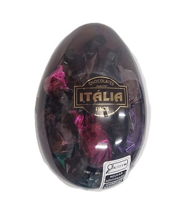 OVO PLASTICO C/ 12 BOMBONS AO LEITE - 125 g