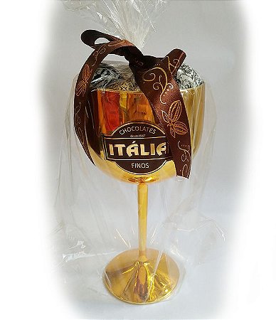 Taça Premium Dourada c/ 10 Bombons Truffados 174g