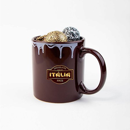 Xícara Marrom Média c/ 7 Bombons Truffados sortidos 119g