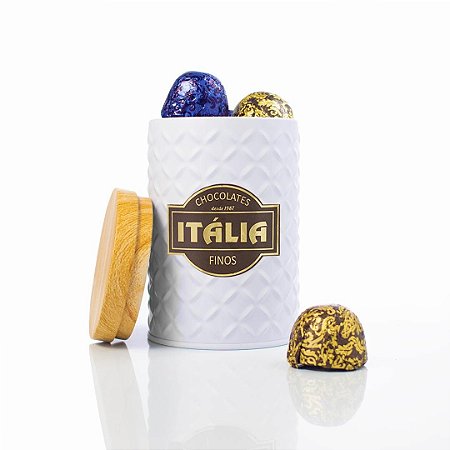 Lata Alta Branca com 12 bombons Truffados 204g