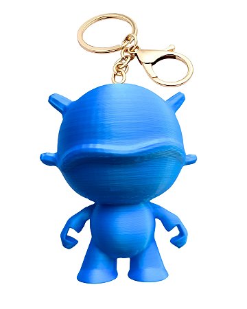 Chaveiro AstroHunny Bag Charm – 7,5 cm - Azul claro Silk