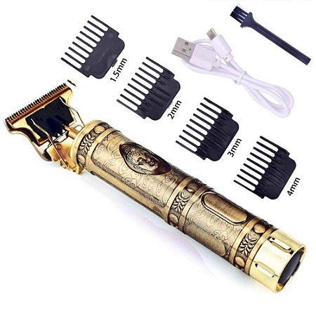 Barbeador Buda Maquina Para Barba Cabelo Profissional USB Recarregável - 80704-2