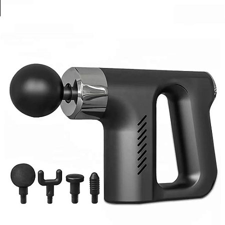 Pistola Massageadora Portátil 4 Modos Preto - 82176