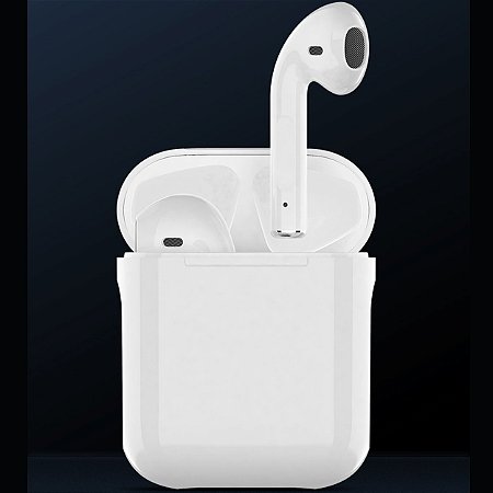 Fone de Ouvido Bluetooth 5.0 Sem Fio i12 Som Stéreo Touch com Case Carregadora - 82906