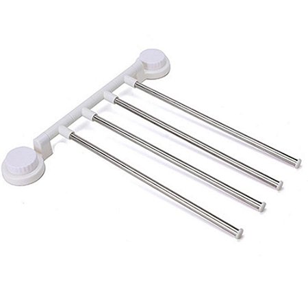 Porta Toalha Rotativo Para Banheiro Vestiário 4 Barras