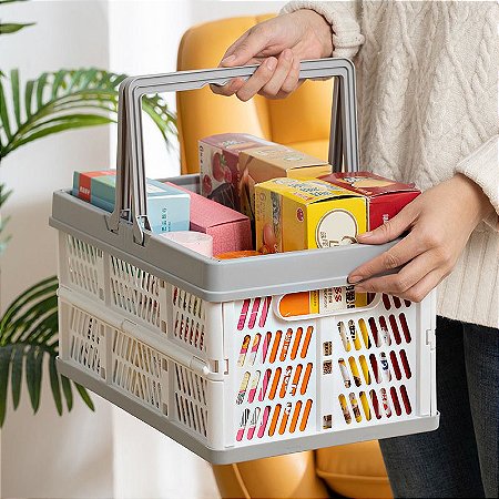 Cesta Multifuncional de Cozinha Mercado Brinquedo Cinza