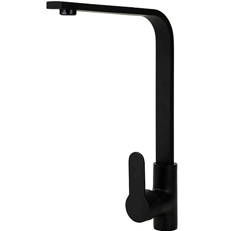 Torneira de Cozinha Bancada Mesa Móvel Monocomando Preta 1/4