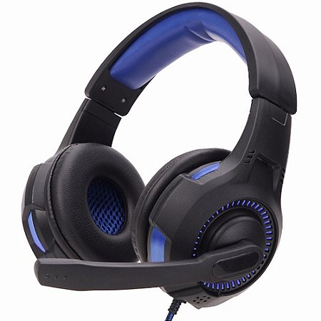 Headphone Gamer Microfone Iluminação LED Controle de Volume