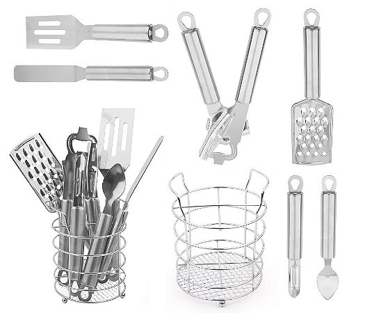 Conjunto Utensilhos de Cozinha Acessórios com 7 Peças