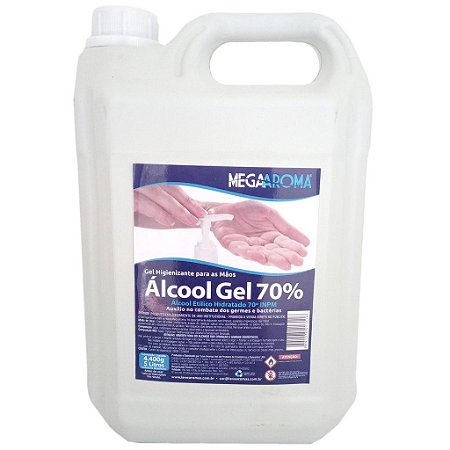 Álcool Em Gel 70º Inpm Galão 5 Litros Vision Antisséptico