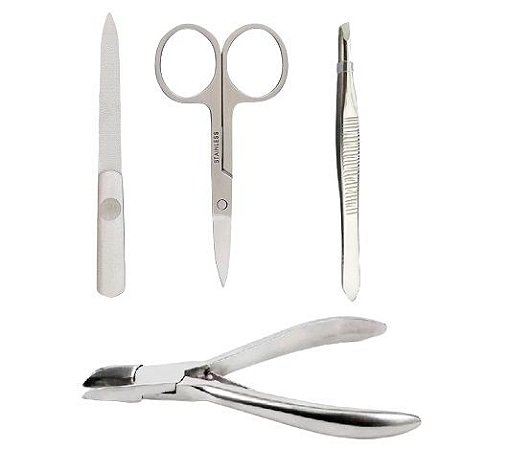 Kit De Manicure Profissional Pé Mão Unhas Portátil Inox - 81452