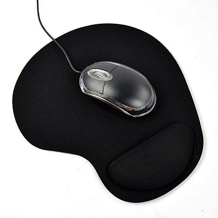 Mouse Pad com Apoio para Pulso Punho em Gel Ergonômico