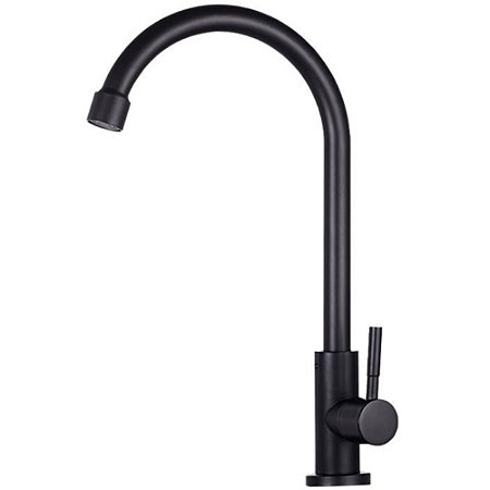 Torneira Monocomando Gourmet Preto Para Cozinha Restaurante
