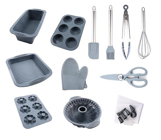 Kit Assadeira e Assessórios Para Bolos  - 12 Peças