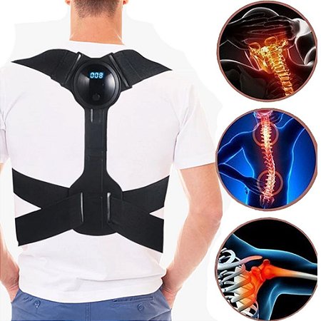 Colete Postural Vibratório com Visor LCD Recarregável USB G
