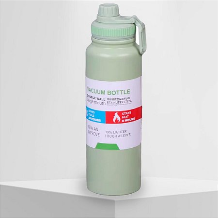 Garrafa Térmica 800ml Verde Quente e Frio Vácuo Duplo - 82980