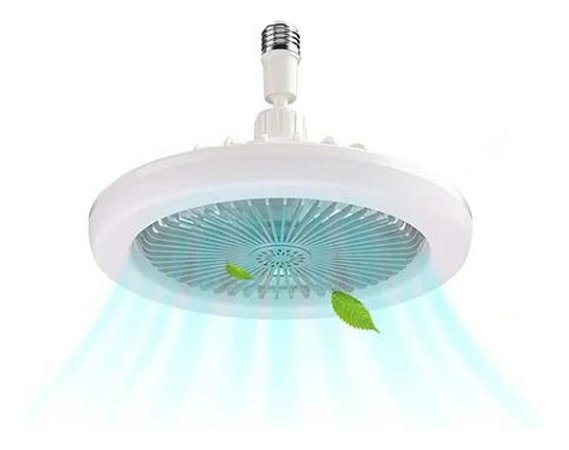 Lâmpada Luminária Ventilador De Teto Azul E27 Controle Remoto - 84127