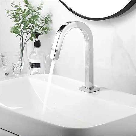 Torneira Para Bancada de Banheiro Prata Cromado - 82561