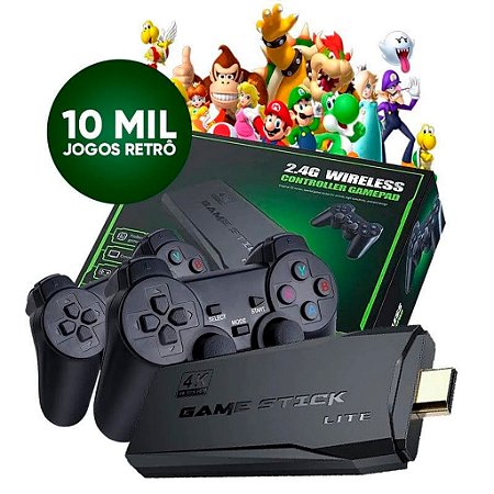 Videogame Stick 64GB 4K Lite 2 Controles Sem Fio 10.000 Jogos - 82177