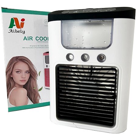 Mini Ventilador Umidificador e Climatizador Preto - 82244