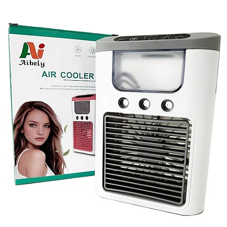 Mini Ventilador Umidificador e Climatizador Cinza- 82244