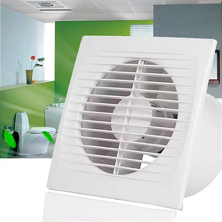 Exaustor Multiambientes P/ Banheiro Ventilador 15cm 25w Grade Anti Inseto - 82229