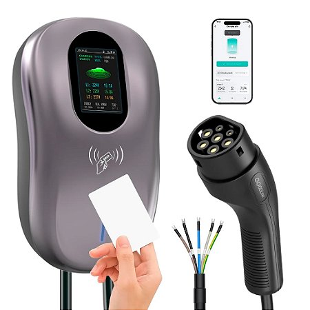 Estação de Carregamento Portátil Para Carro Elétrico 22kw Bivolt - 83235