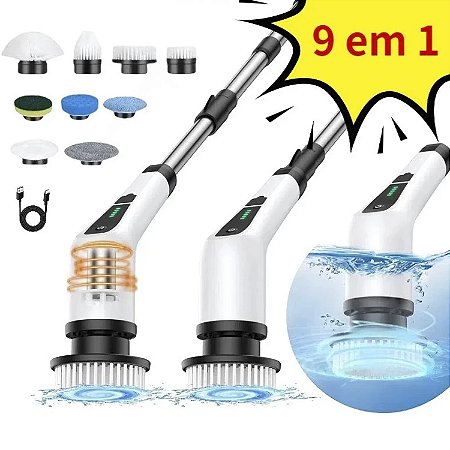 Escova Limpeza Elétrica Multiuso Canto Giratoria Super Potente - 80302