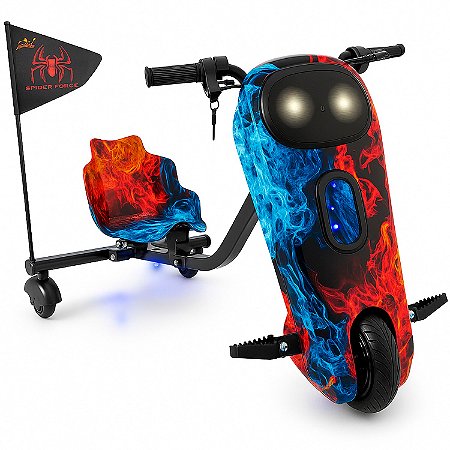 Triciclo Elétrico 8 polegadas Drift 350w C/ Kit Proteção FOGO E ÁGUA - 81926