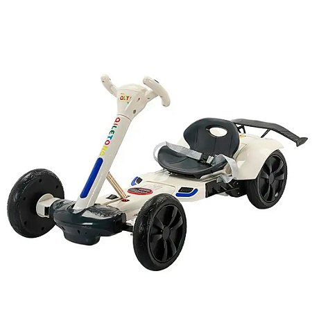Carrinho Elétrico Kart Infantil Recarregável 220V Preto - 82005