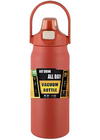 Garrafa Térmica Inox 1700ml com Bico e Alça Vermelho - 82907