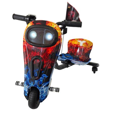 Triciclo Hoverboard Elétrico 6,5 polegadas Drift 250w Fogo e Água - 81299