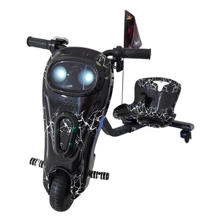 Triciclo Hoverboard Elétrico 6,5 polegadas Drift 250w Preto Com Raios - 81299